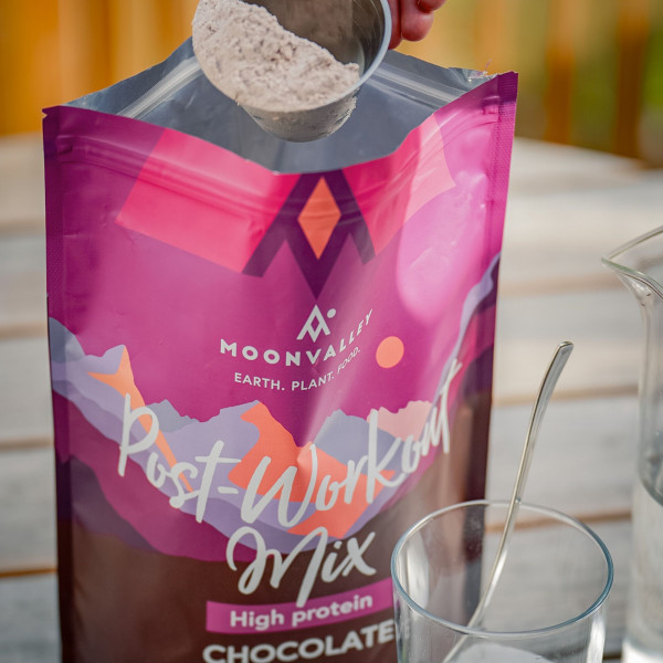 Moonvalley Organic Post Workout Mix - Bio-Getränkepulver mit Schokoladengeschmack (1000 g)