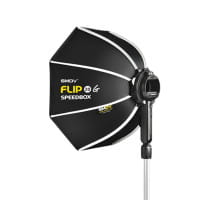 SMDV Speedbox-Flip20G - Faltbare Softbox für Speedlite-Blitzgeräte, mit Klett für Grid