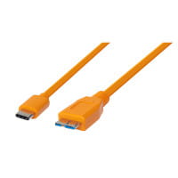 Tether Tools Air Direct 2 x Ersatzkabel 22 cm USB-C an USB 3.0 Micro-B - Orange