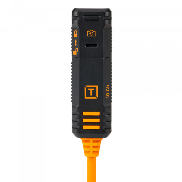 Tether Tools TetherPro Optima 10G TetherBoost Kabel mit Verriegelung USB-C - 4,8 m (Orange)