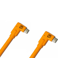 Tether Tools TetherPro Datenkabel USB-C an USB-C (Orange, 2 x rechtsgewinkelt, 4,6 m)