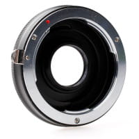 Quenox Adapter für Pentax-K-Objektiv an Nikon-F-Kamera - mit Korrekturlinse