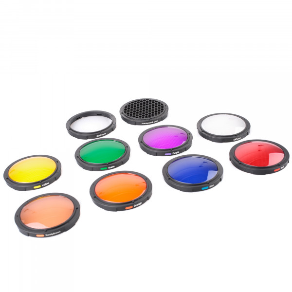 SMDV Lichtfilter-Kit für Speedbox-Flip Softbox 7 Farbfilter, Diffusor und Wabenaufsatz