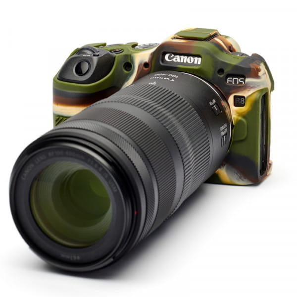 easyCover Silikon-Schutzhülle für Canon R8 Camouflage