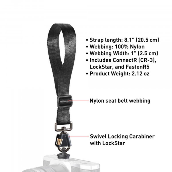 BLACKRAPID Wrist Strap Handgelenkschlaufe inkl. FastenR-5 Adapter