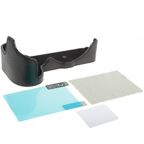 Gariz Halbtasche für Canon EOS R Schwarz inkl. Displayschutzfolie