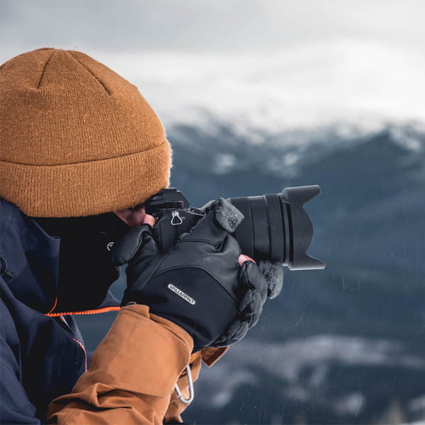 [REFURBISHED] VALLERRET Tinden Fotohandschuhe Schwarz - Größe L