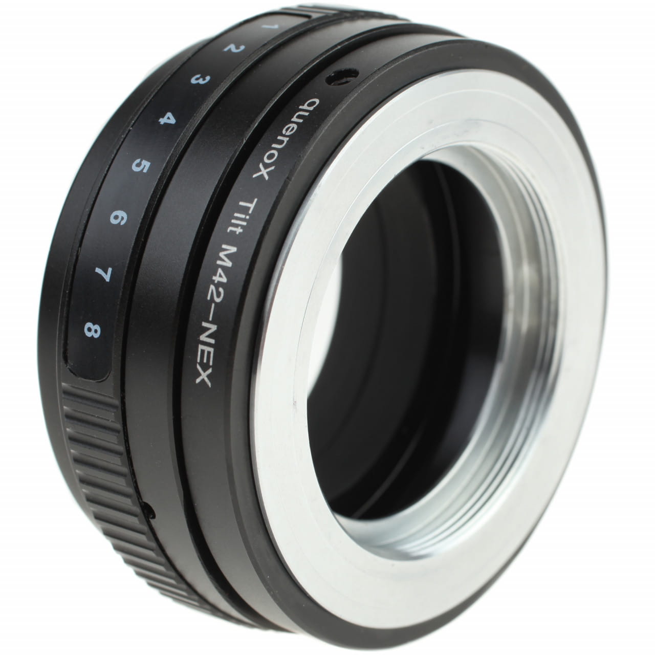 Quenox Tilt-Adapter für M42-Objektiv an Sony-E-Mount-Kamera (Alpha/NEX) TILT M42-NEX