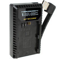 Nitecore UCN1 Kompaktes Doppel-Ladegerät mit USB-Kabel zum Ausklappen - für Canon LP-E6 und LP-E8 - 