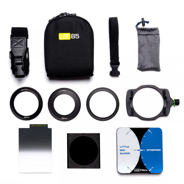 LEE Develop Kit Filterset 85 mm - komplettes Filterhalter-Set mit Objektiv-Adaptern, ND 1000 und GND