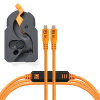 Tether Tools LeverLock & Cable Kit (Optima 10G USB-C an USB-C, 4,6 m Orange)