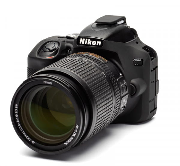 easyCover Case Silikon-Schutzhülle für die Nikon D3500 - Schwarz