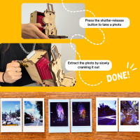 Jollylook Pinhole Mini Lochkamera zum selber bauen für Instax Mini Braun
