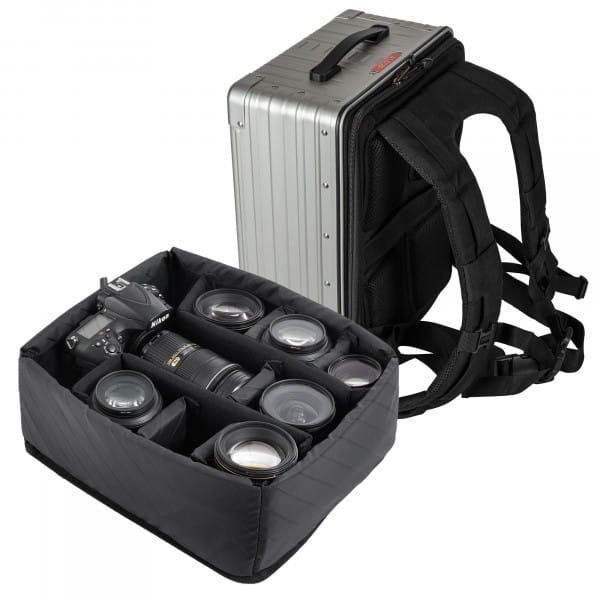 ALEON 17'' Hybrid Backpack Photo Edition (inkl. Camera Cube) - Platin