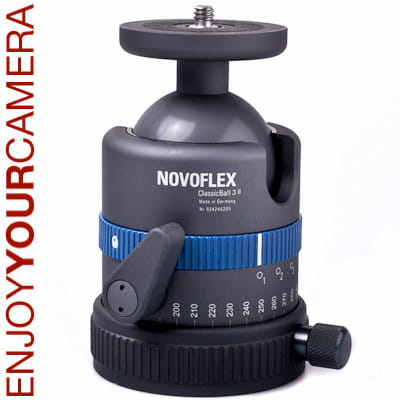 Novoflex ClassicBall 3 II Profi-Kugelkopf (Kugelneiger) mit Panorama-Funktion - Tragfähigkeit 8 kg