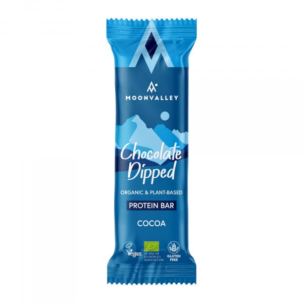 Moonvalley Organic Protein Bar - Bio-Proteinriegel Chocolate-Dipped Cocoa (18 x 60 g)