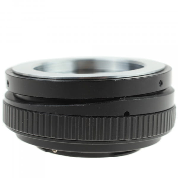 Quenox Tilt-Adapter für M42-Objektiv an Micro-Four-Thirds-Kamera