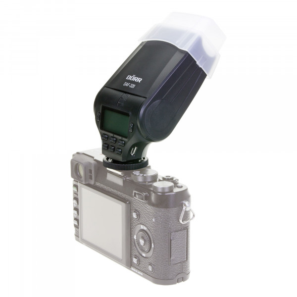 Dörr DAF-320 Kompakter TTL-Aufsteckblitz für Olympus/Panasonic-Kameras - Leitzahl 32 - auch als Slav