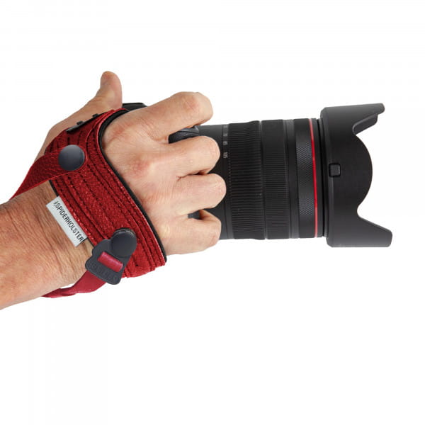 SpiderPro Hand Strap v2 Handschlaufe aus Leder - Rot