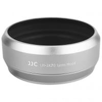 JJC Alu-Gegenlichtblende für Fujifilm X70 - ersetzt Fuji LH-X70 - inkl. 49-mm-Adapter (silberfarben)