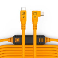 Tether Tools TetherPro USB-Datenkabel USB-C an USB-C - 9,4 m, rechtsgewinkelt (Orange)