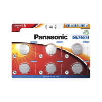 Panasonic CR2032EL Lithium Knopfzelle (3V) 6er-Blister