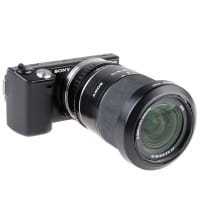 Quenox Adapter für Sony/Minolta-A-Mount-Objektiv an Sony-E-Mount-Kamera - mit Blendenring