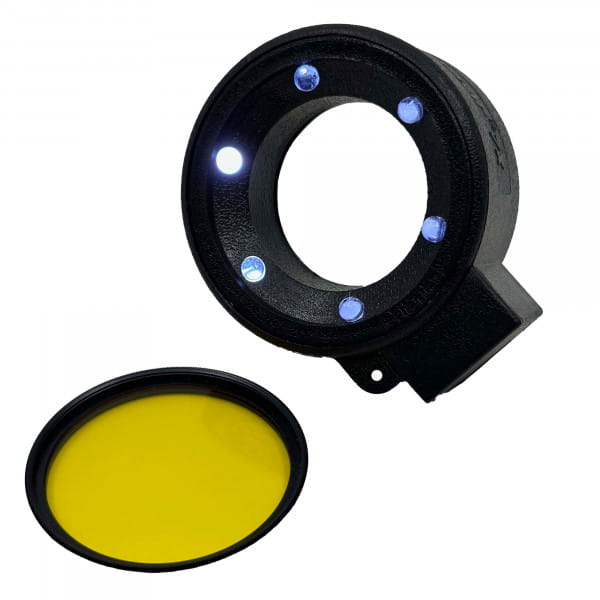 VisibleDust Quasar Plus LED-Sensorlupe mit 6 LEDs und Gelbfilter