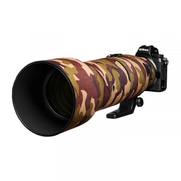 easyCover Lens Oak Objektivschutz für Nikkor Z 180-600mm f/5.6-6.3 VR Brown Camouflage