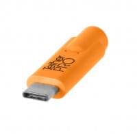 Tether Tools TetherPro USB-Datenkabel für USB-C an USB-C - 4,6 m, gerade (Orange)