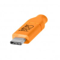 Tether Tools TetherPro USB-Datenkabel USB-C an USB 2.0 Mini-B8 - 4,6m, gerade (Orange)