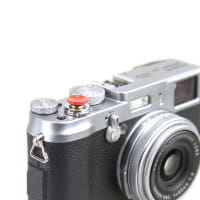 JJC Ergonomischer Auslöseknopf zum Einschrauben konkav rot - z.B. für ausgewählte Fuji und Leica Kam