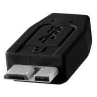 Tether Tools TetherPro USB-Datenkabel für USB 3.0 an USB 3.0 Micro-B 4,6 m, gerade (Schwarz)